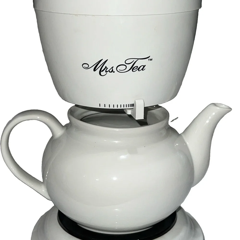 Vintage 90s Mrs. Tea 6 Cup Hot Tea Maker by Mr. Coffee Ceramic Pot White Tested